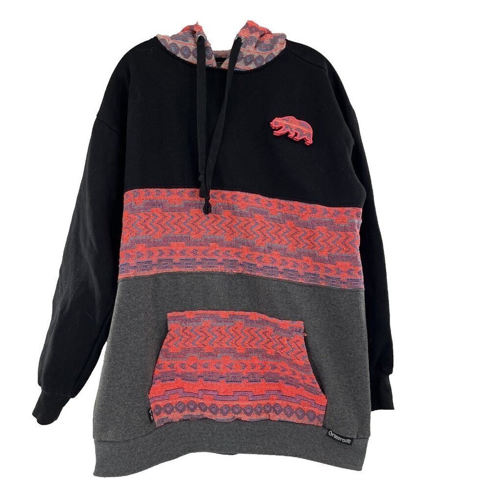 Grassroots California Bear Collection Hoodie Aztec Large Unisex Southwest
